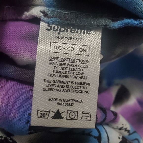 Supreme Dyed Bear L/S Long Sleeve Top Size Medium SS212021 - Picture 8 of 9
